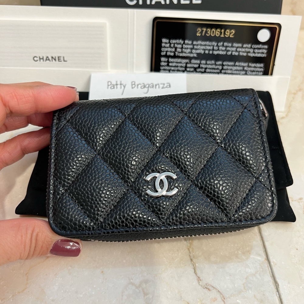 SOLD***CHANEL Black Quilted Wallet